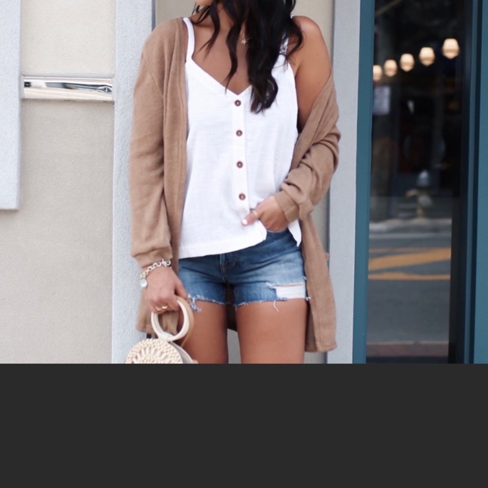 Tan cardigan
